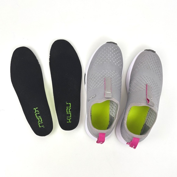 KURU Atom Slip On Sneaker Stone Grey Berry Pink Size 8.5 - Picture 12 of 16